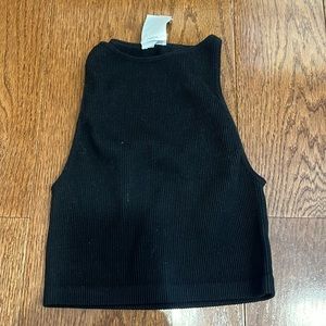 Black biker/muscle tank top